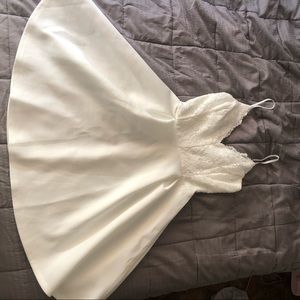 White Skater Dress with Lace